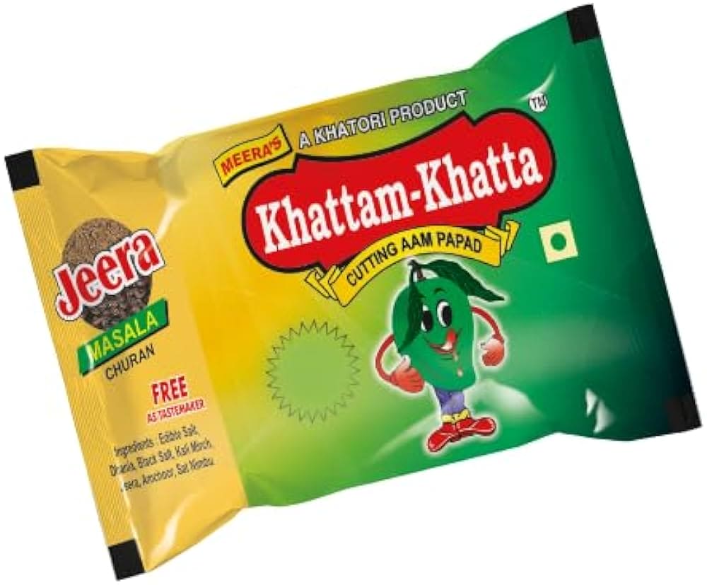 Meera Khattam Khatta Cutting Aam Papad With Jeera Masala pack of 15